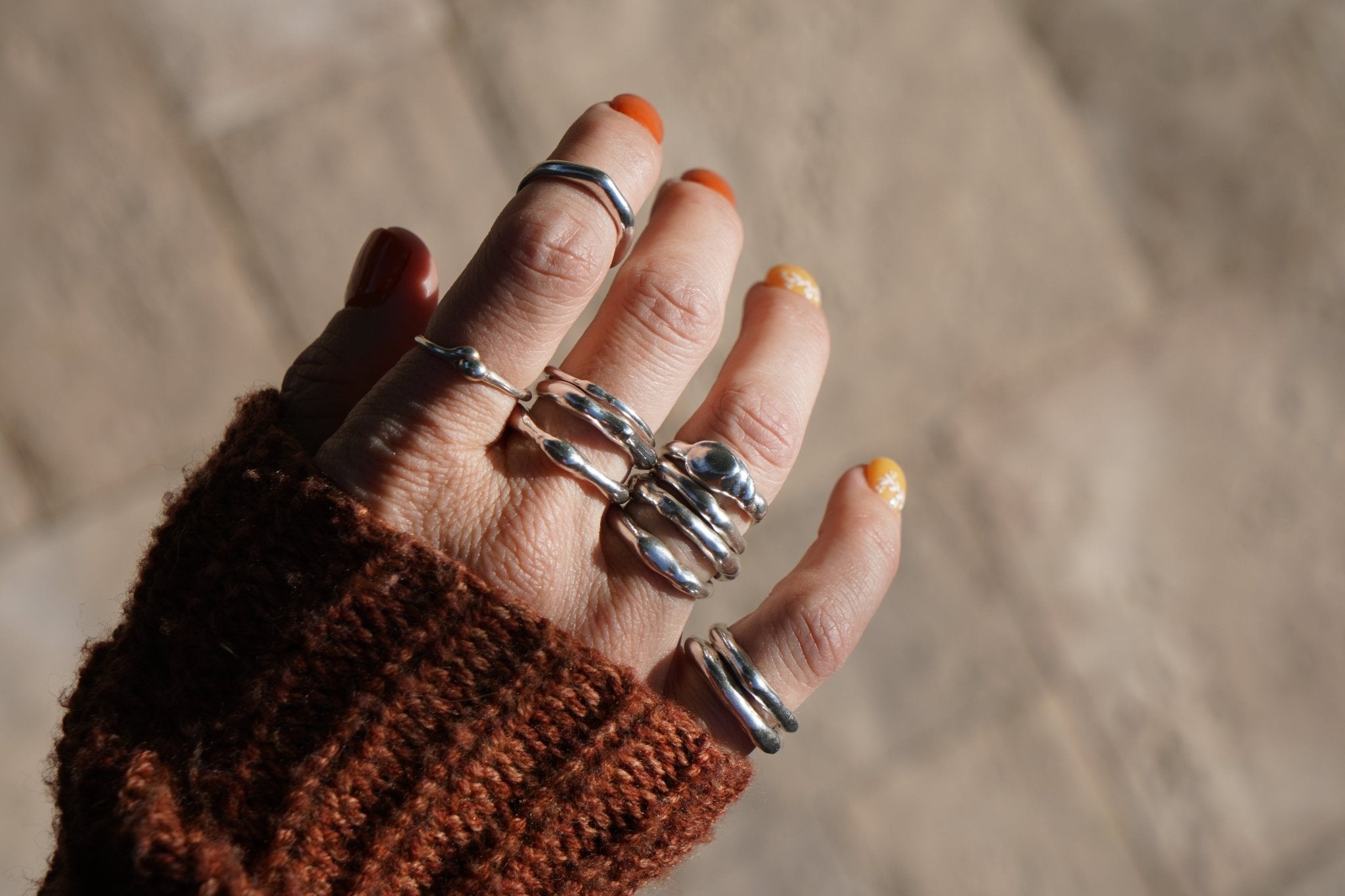 Free - form Ring (Size 8.25) - Golden Road Crafted