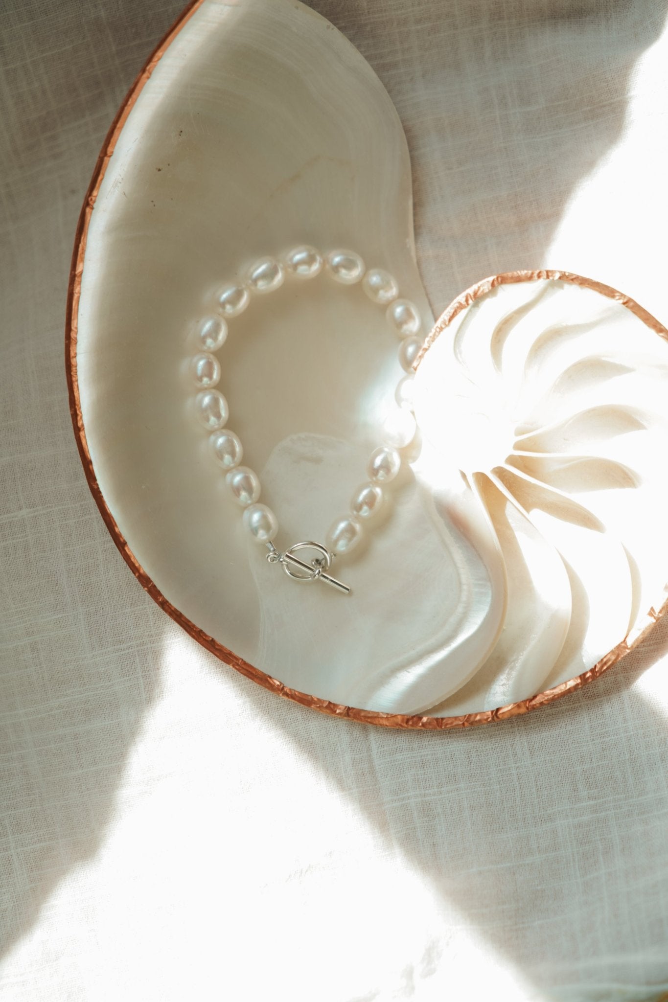 Freshwater Pearl Toggle Bracelet - Golden Road Crafted