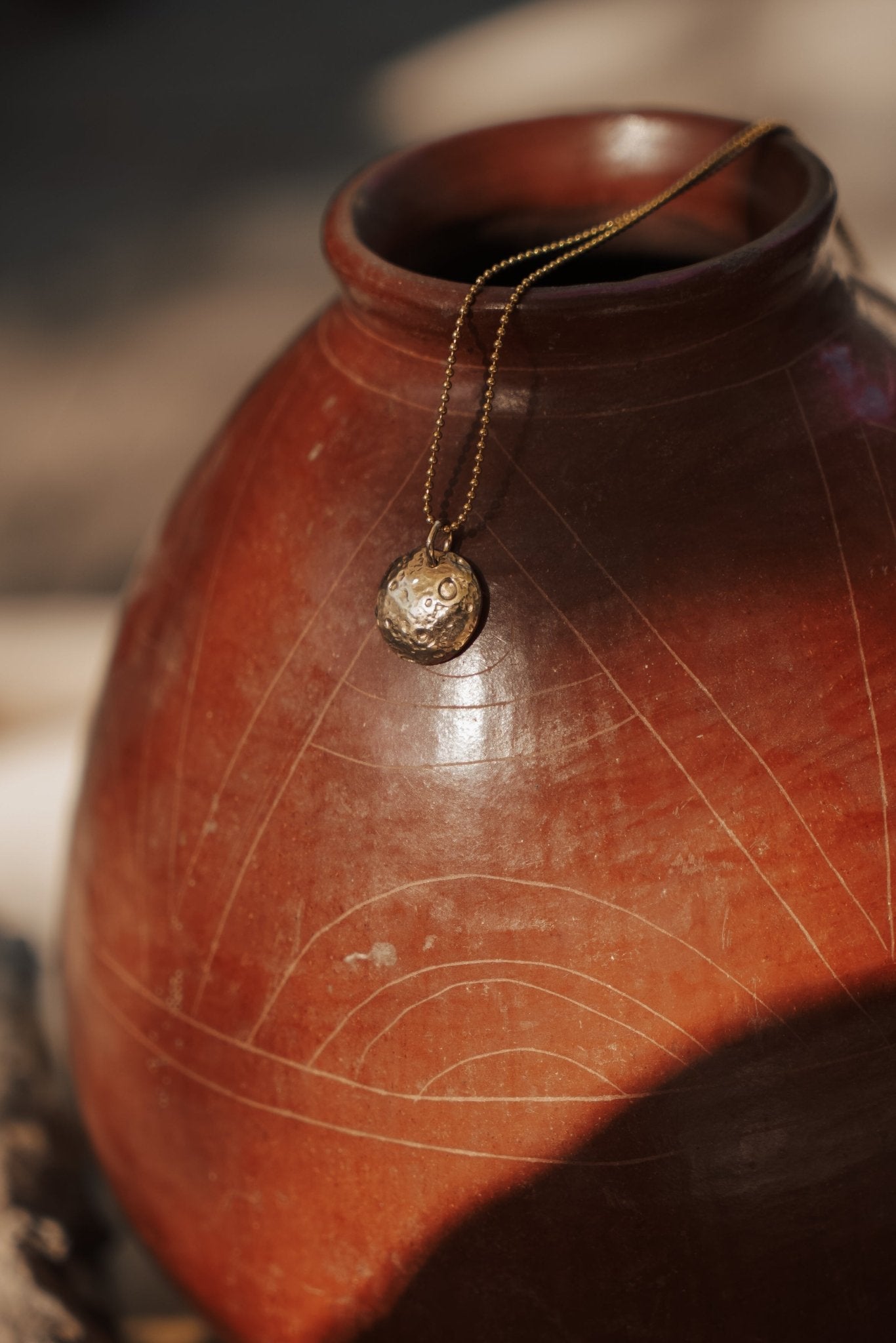 Full Moon Necklace in 14k Gold - Fill - Golden Road Crafted