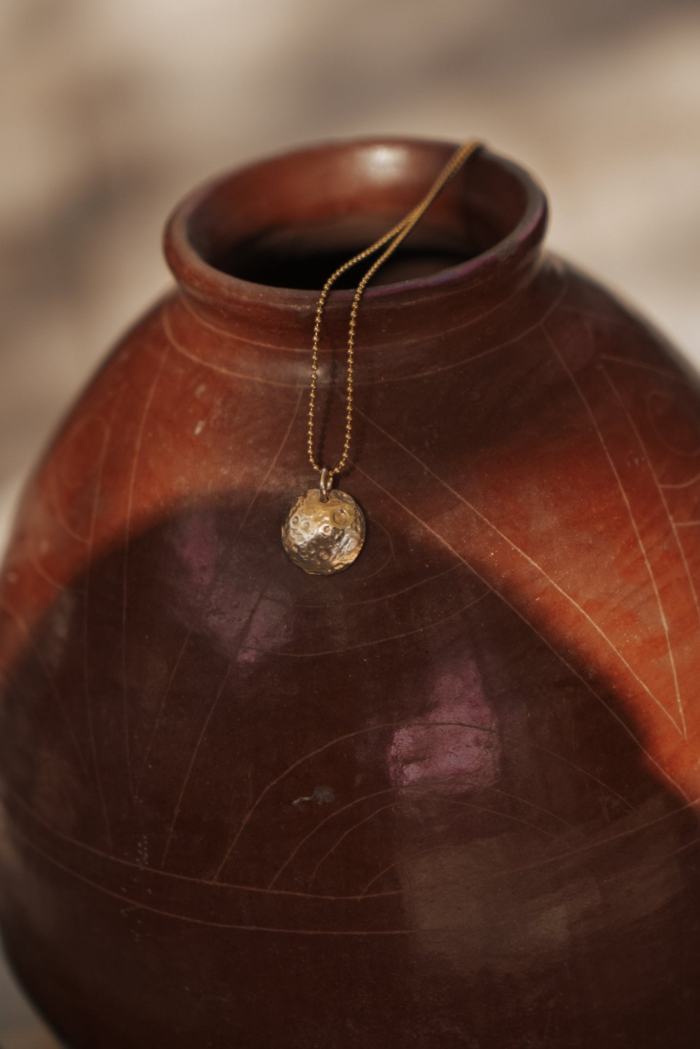 Full Moon Necklace in 14k Gold - Fill - Golden Road Crafted