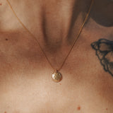 Full Moon Necklace in 14k Gold - Fill - Golden Road Crafted