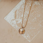 Full Moon Necklace in 14k Gold - Fill - Golden Road Crafted