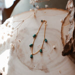 Gift Set: Bracelet + Earrings with Turquoise Beads and 14k Gold - fill - Golden Road Crafted