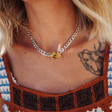 Giraffe Turquoise Choker - Golden Road Crafted