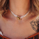 Giraffe Turquoise Choker - Golden Road Crafted