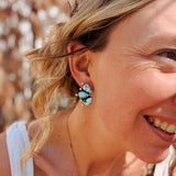 Golden Hills Turquoise Cluster Studs - Golden Road Crafted