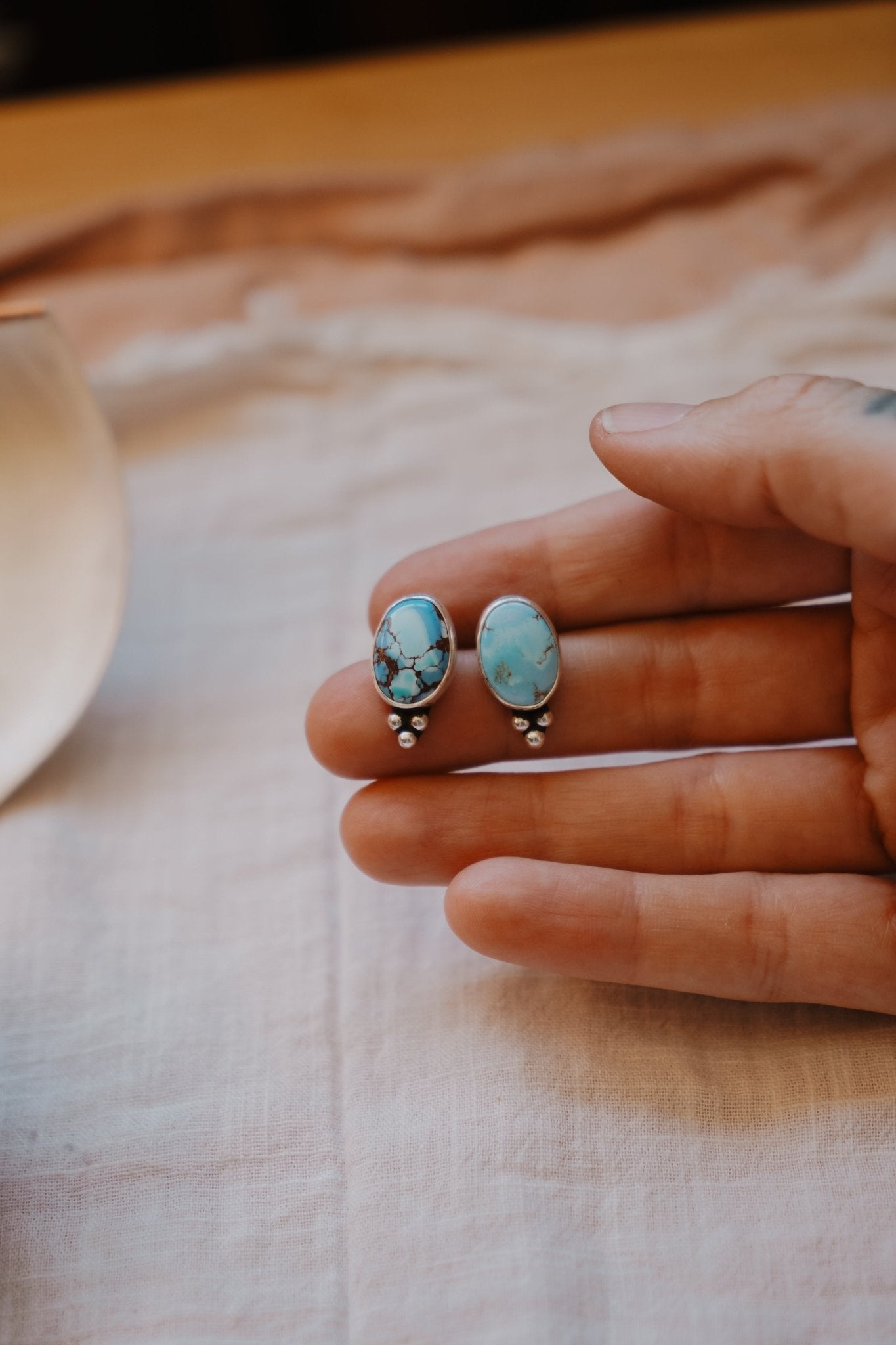 Golden Hills Turquoise Studs - Golden Road Crafted