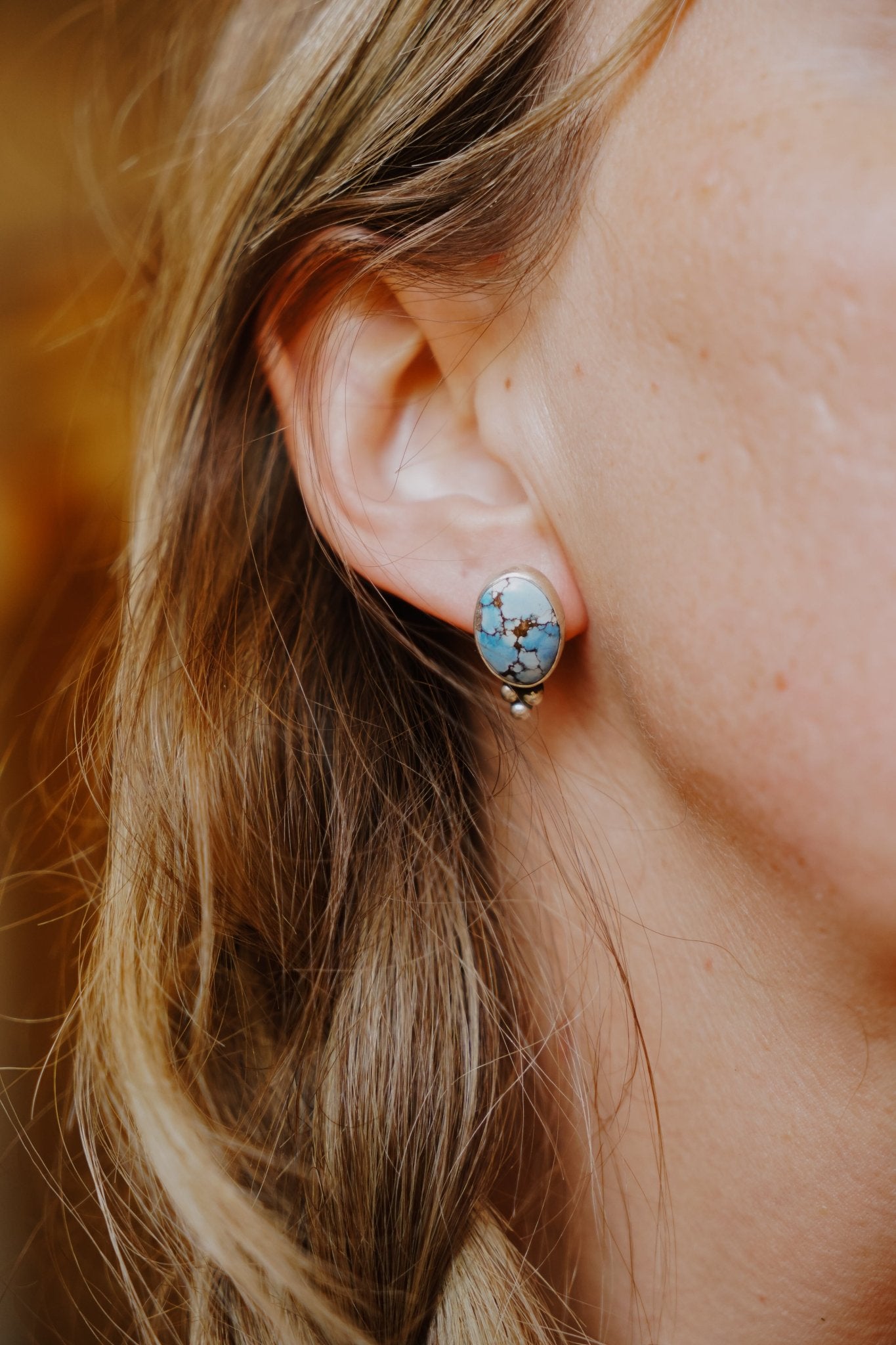 Golden Hills Turquoise Studs - Golden Road Crafted