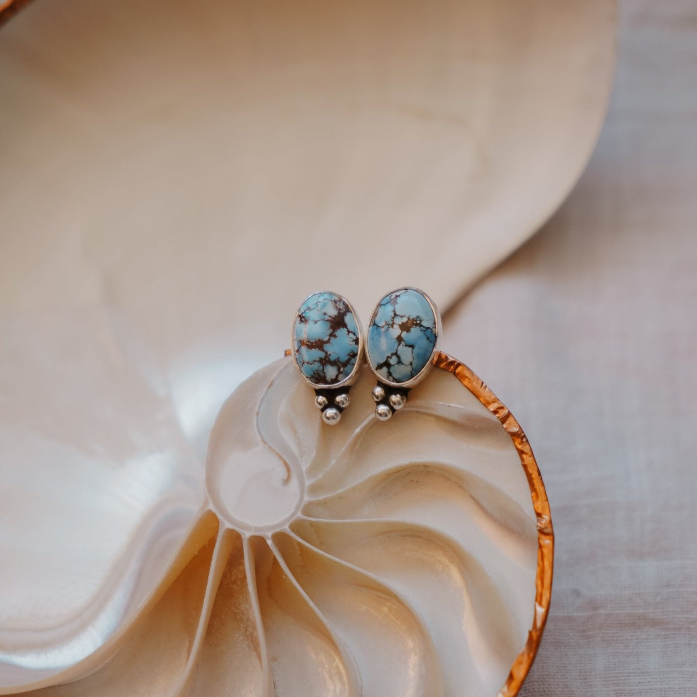 Golden Hills Turquoise Studs - Golden Road Crafted