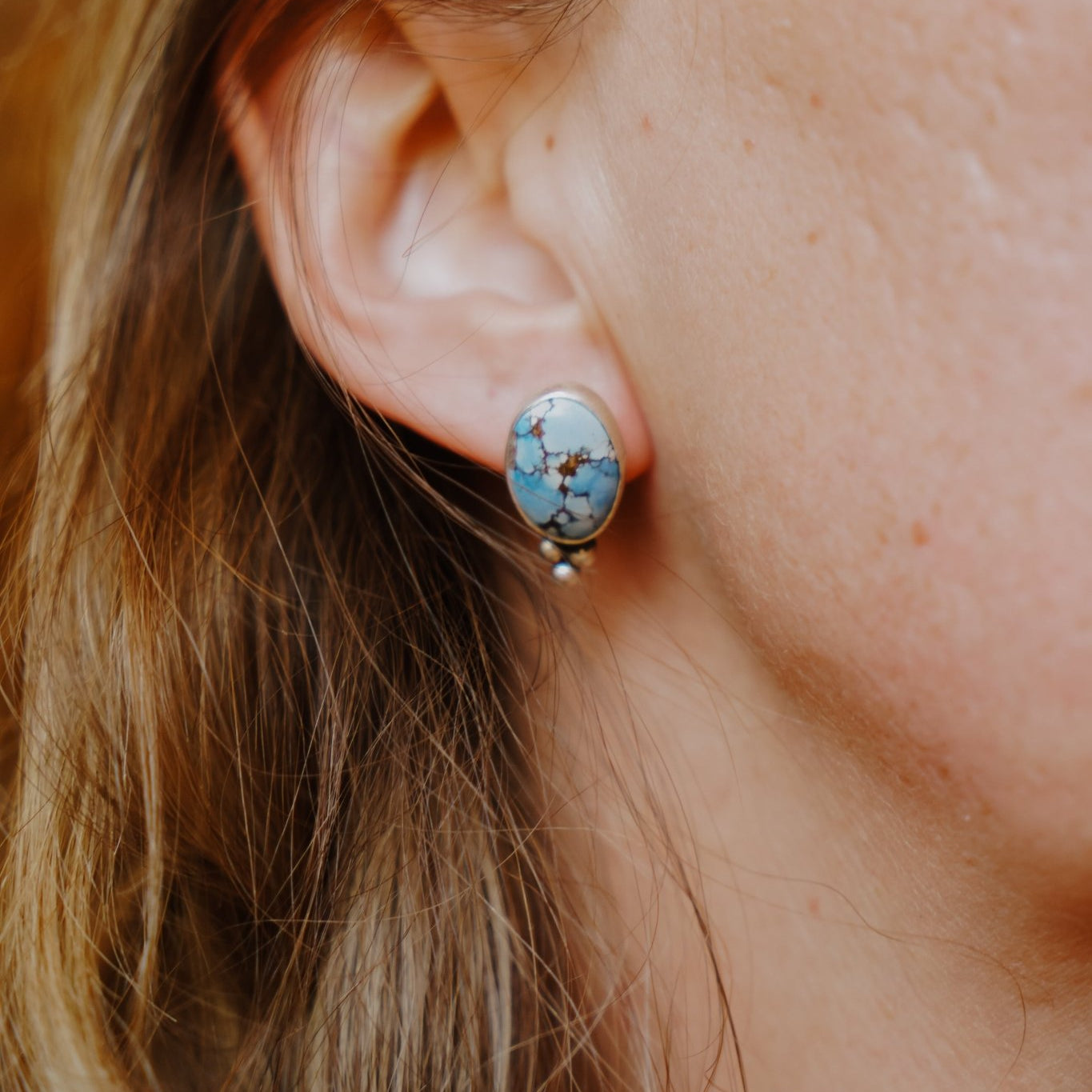 Golden Hills Turquoise Studs - Golden Road Crafted
