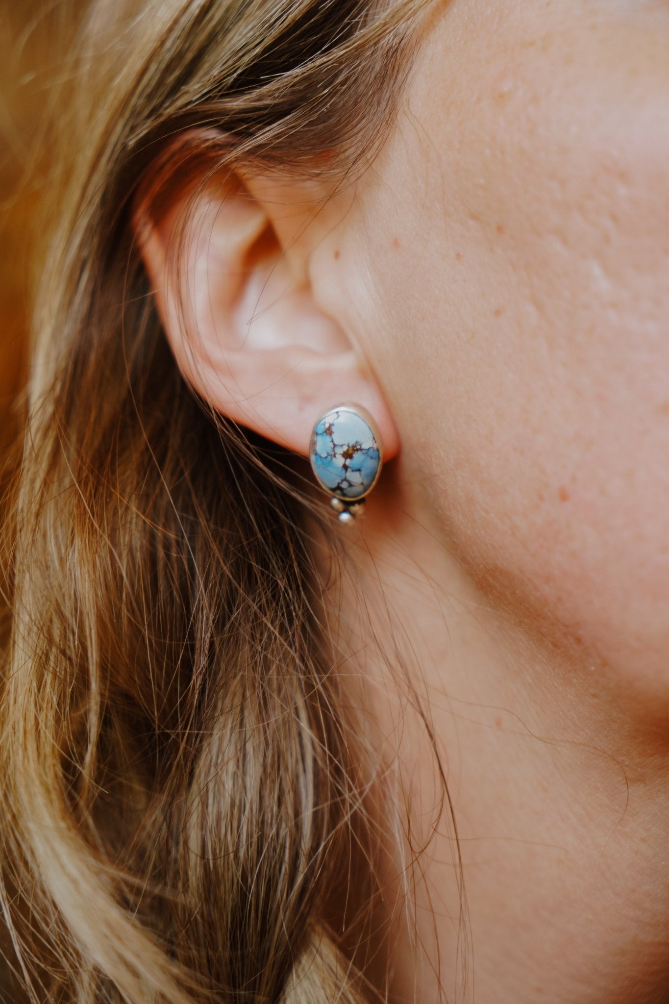 Golden Hills Turquoise Studs - Golden Road Crafted