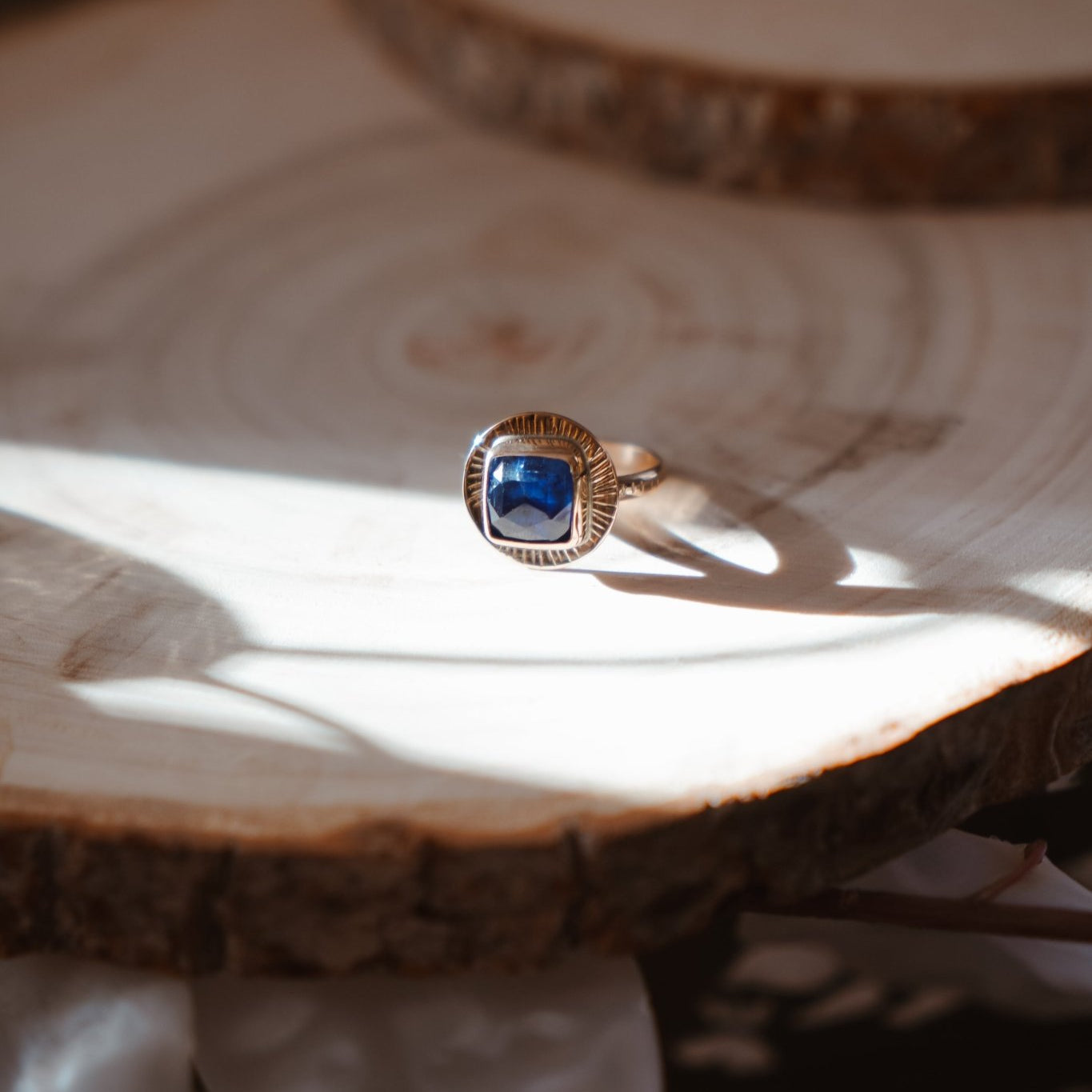 Golden Sun Ring in Kyanite (Size 7.5) - Golden Road Crafted
