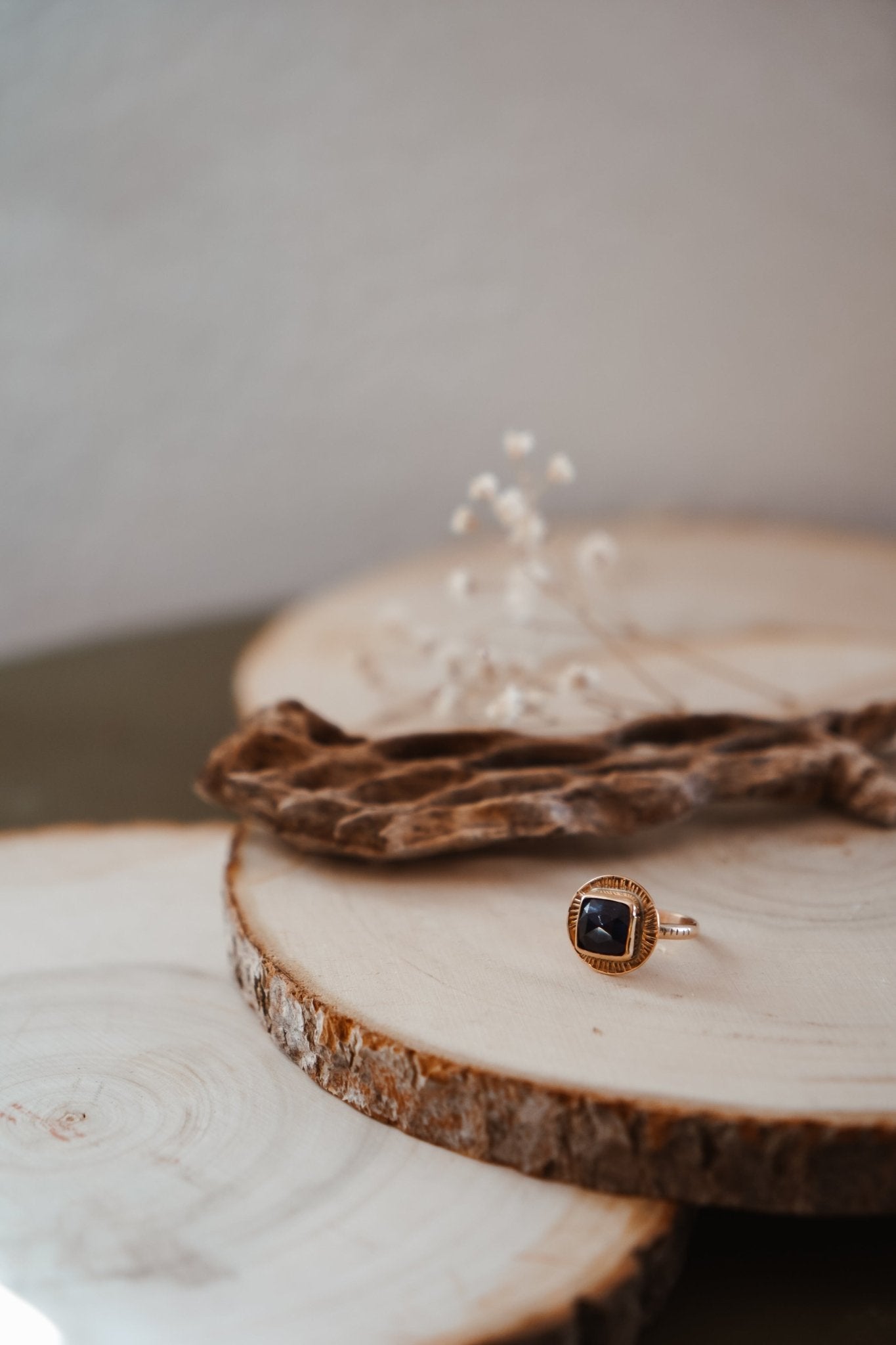 Golden Sun Ring in Kyanite (Size 7.5) - Golden Road Crafted