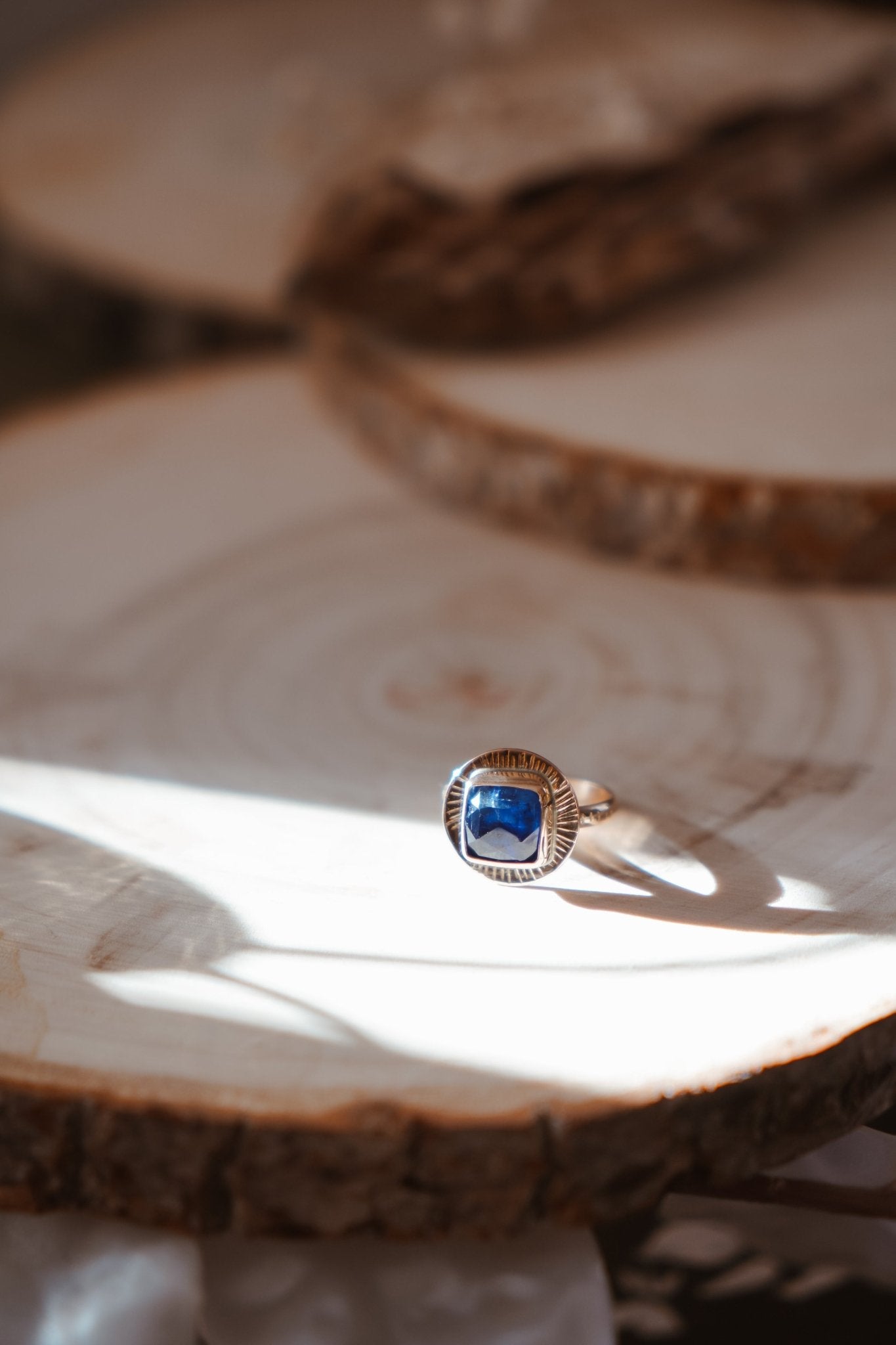Golden Sun Ring in Kyanite (Size 7.5) - Golden Road Crafted