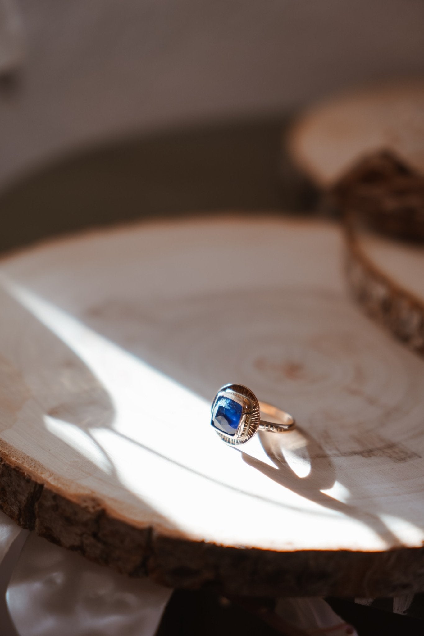Golden Sun Ring in Kyanite (Size 7.5) - Golden Road Crafted