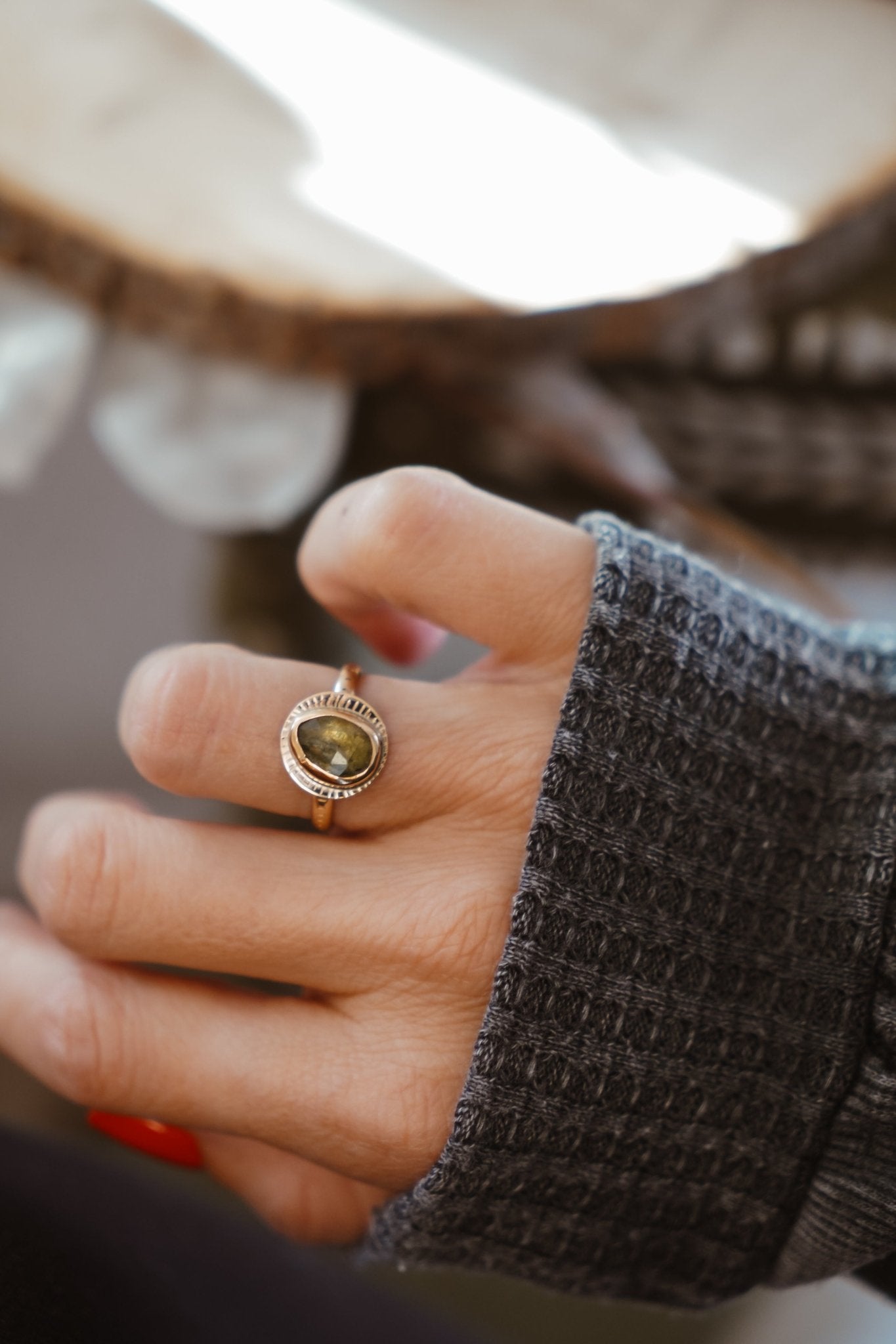 Golden Sun Ring in Kyanite (Size 8) - Golden Road Crafted