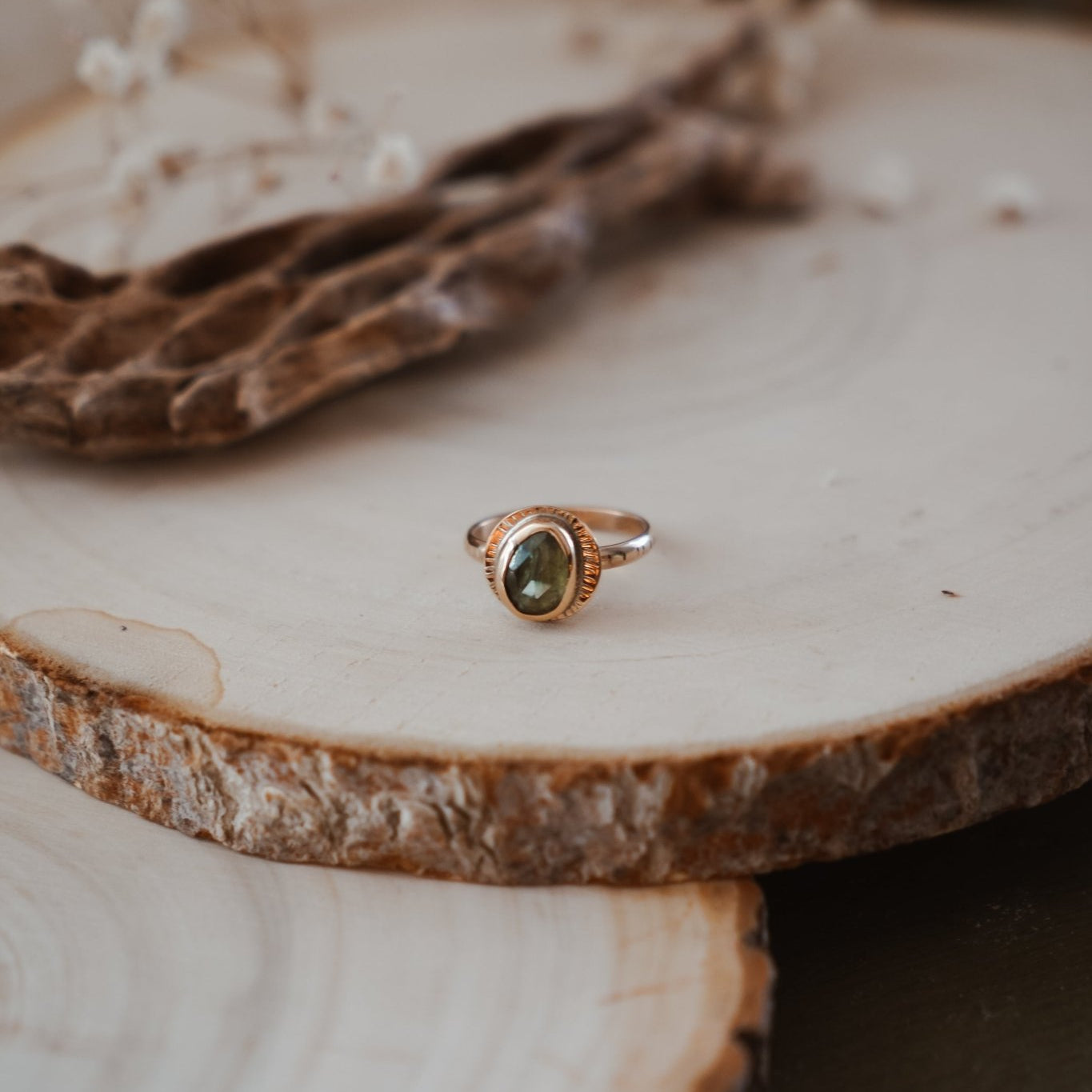 Golden Sun Ring in Kyanite (Size 8) - Golden Road Crafted