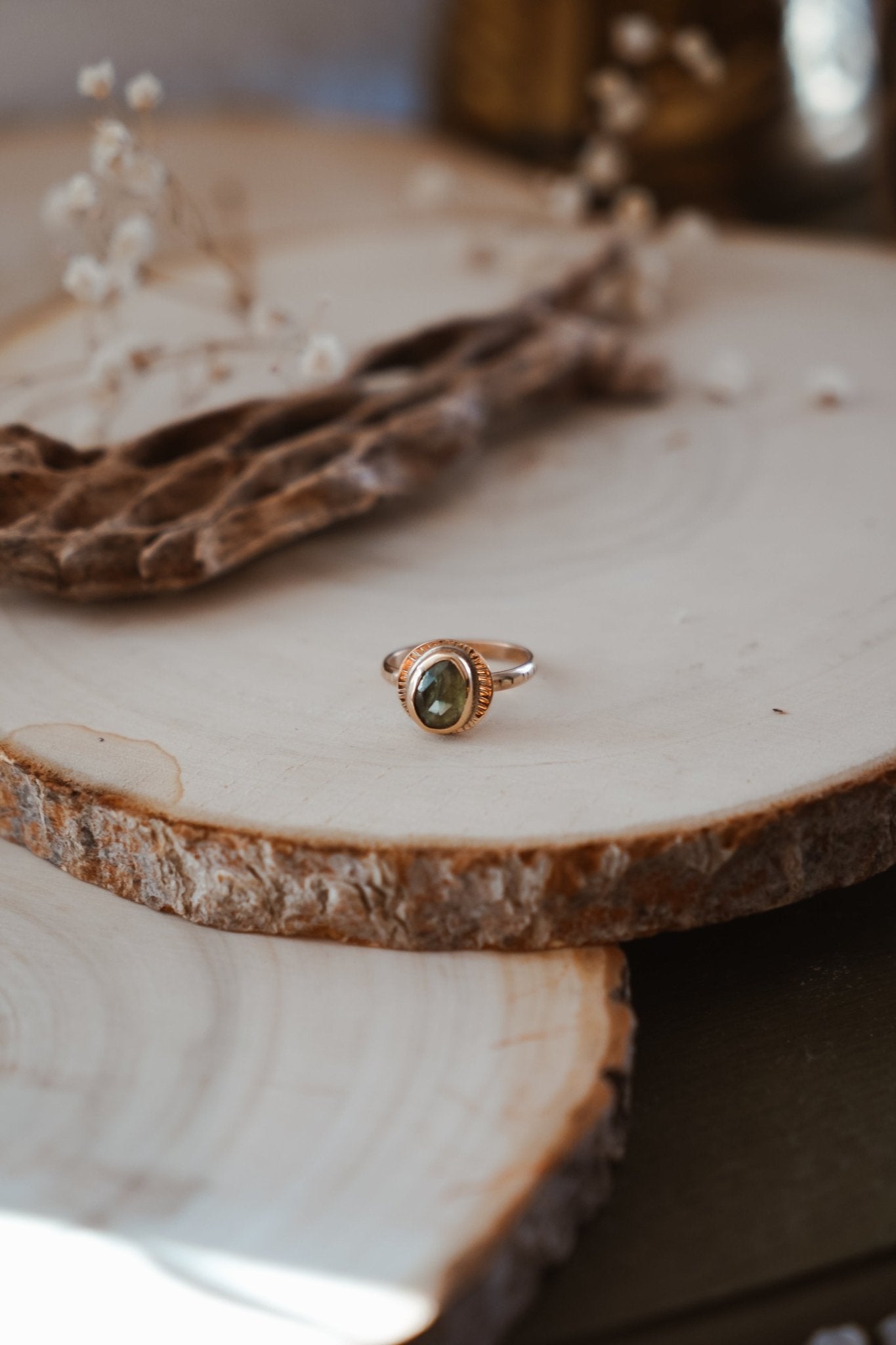 Golden Sun Ring in Kyanite (Size 8) - Golden Road Crafted