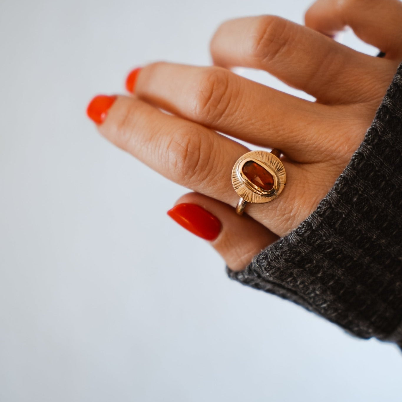 Golden Sun Ring in Kyanite (Size 9.5) - Golden Road Crafted