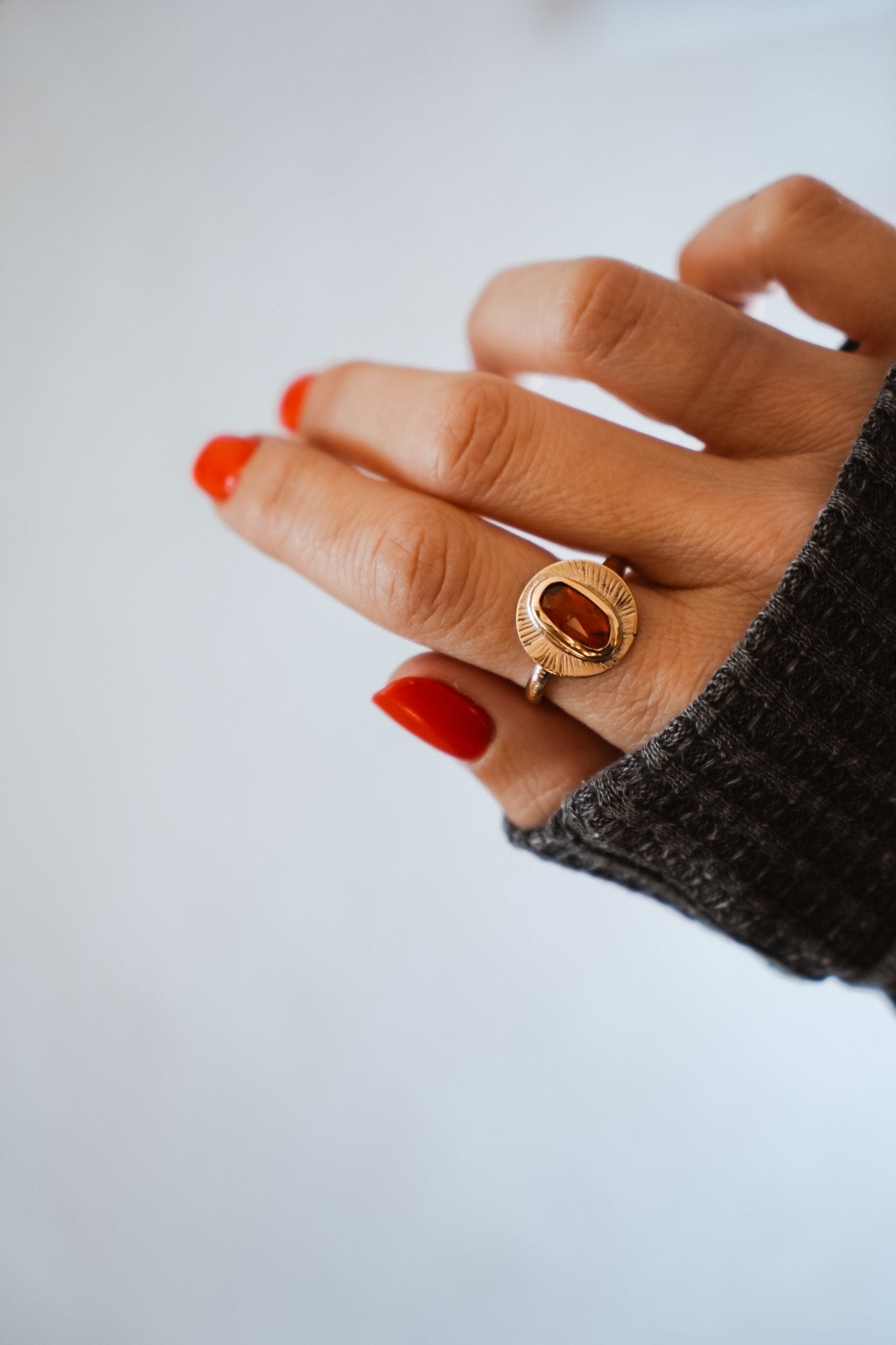 Golden Sun Ring in Kyanite (Size 9.5) - Golden Road Crafted