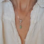 Green Kyanite Necklace - Golden Road Crafted