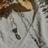 Green Kyanite Necklace - Golden Road Crafted