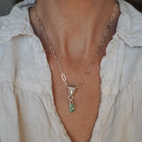 Green Kyanite Necklace - Golden Road Crafted