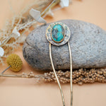 Hair Fork in Kingman Turquoise - Golden Road Crafted
