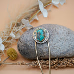 Hair Fork in Kingman Turquoise - Golden Road Crafted