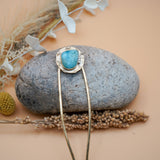 Hair Fork in Larimar - Golden Road Crafted