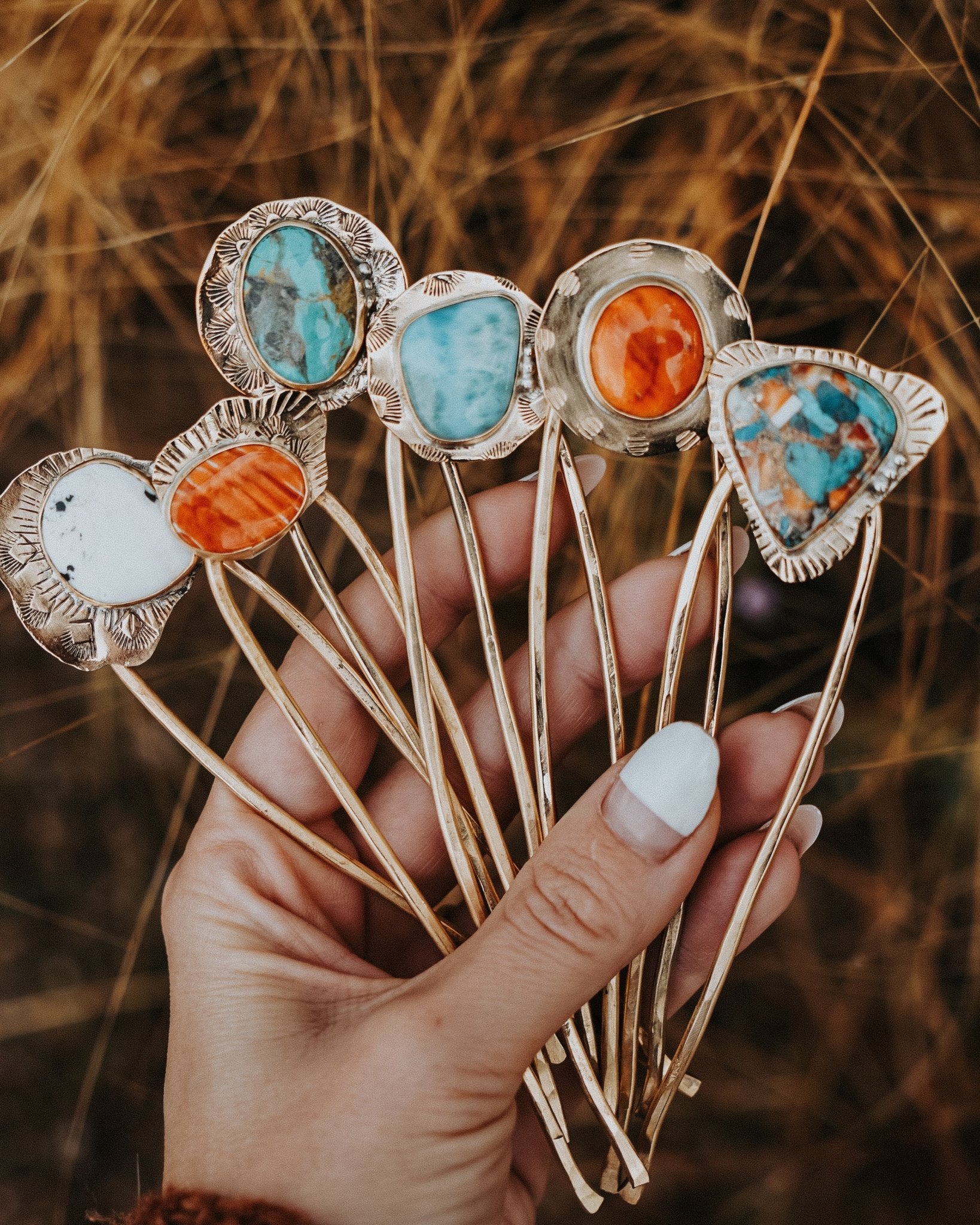 Hair Fork in Larimar - Golden Road Crafted