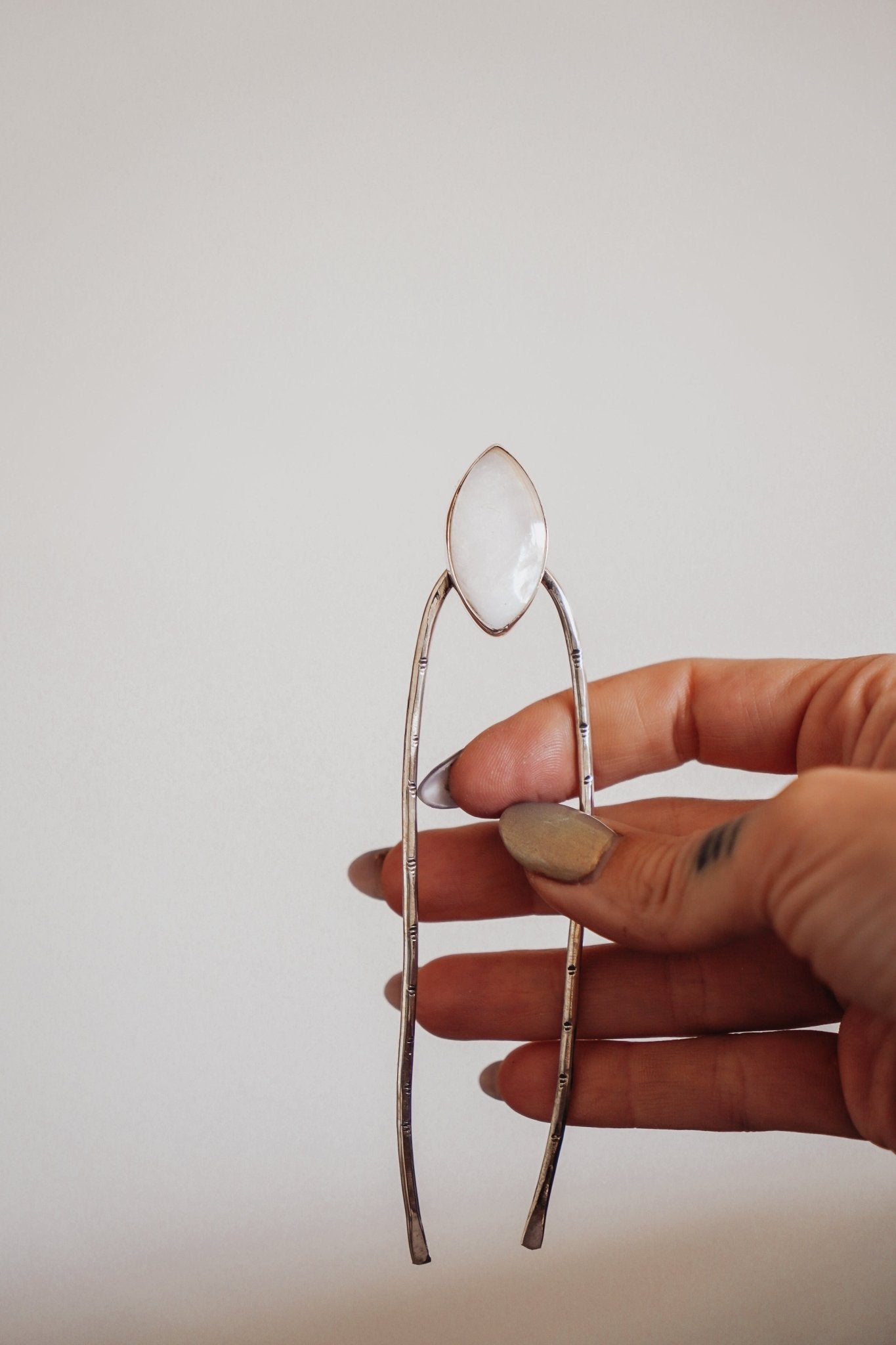 Hair Fork in Mother of Pearl - Golden Road Crafted