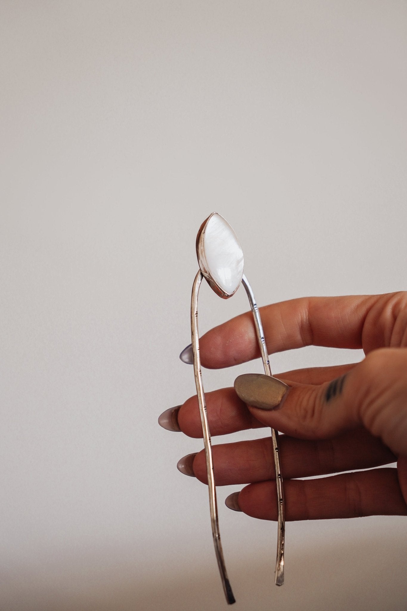 Hair Fork in Mother of Pearl - Golden Road Crafted