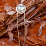Hair Fork in Mother of Pearl Hearts - Golden Road Crafted