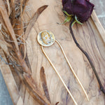 Hair Fork in Ocean Jasper - Golden Road Crafted