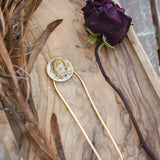 Hair Fork in Ocean Jasper - Golden Road Crafted