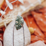 Hair Fork in Ocean Jasper - Golden Road Crafted