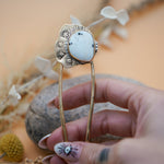 Hair Fork in White Bufflo - Golden Road Crafted