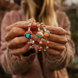 Heart Cuff in Spiny Oyster & Kingman - Golden Road Crafted