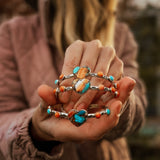 Heart Cuff in Spiny Oyster & Kingman - Golden Road Crafted