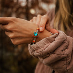 Heart Cuff in Spiny Oyster, Kingman, & Lone Mtn Turquoise - Golden Road Crafted