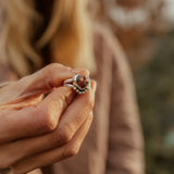 Heart Ring in Pink Dahlia (Size 6) - Golden Road Crafted