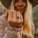 Heart Ring in Pink Dahlia (Size 6) - Golden Road Crafted