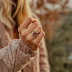 Heart Ring in Pink Dahlia (Size 6) - Golden Road Crafted