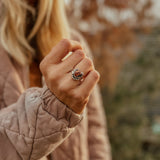 Heart Ring in Pink Dahlia (Size 6) - Golden Road Crafted