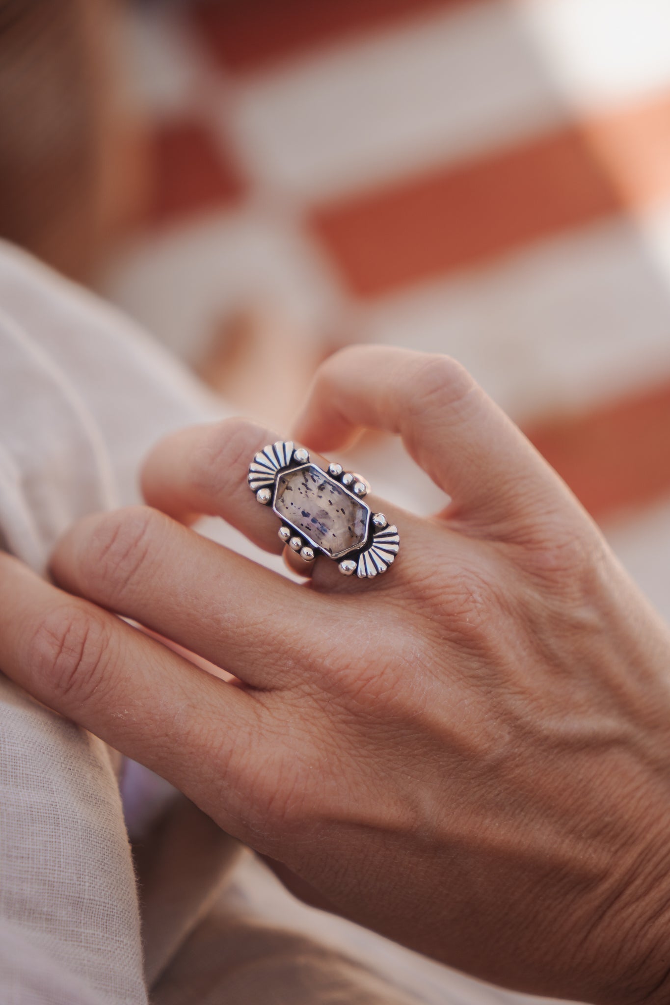 Herkimer Diamond Ring (Size 6.5) - Golden Road Crafted