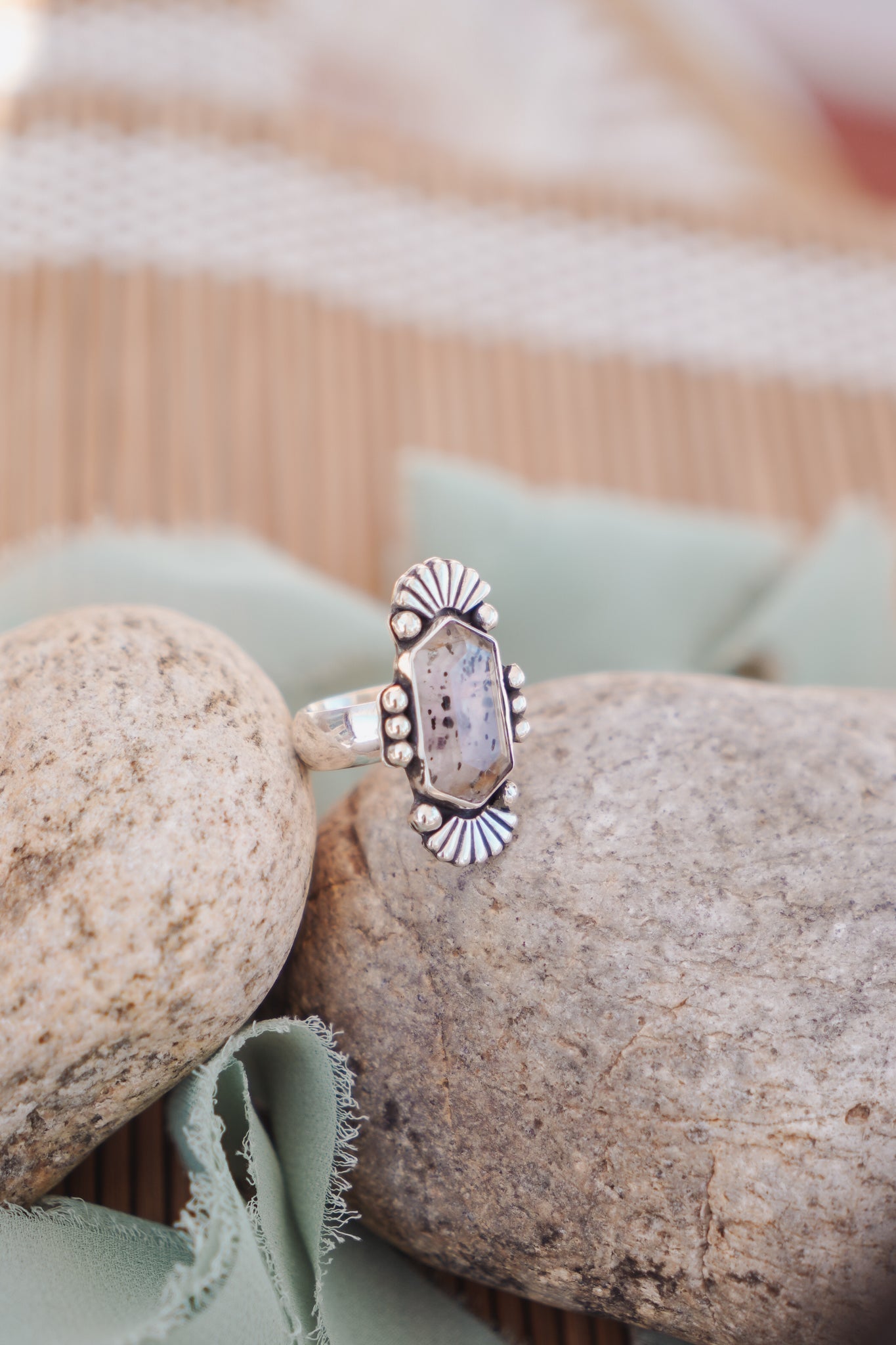 Herkimer Diamond Ring (Size 6.5) - Golden Road Crafted
