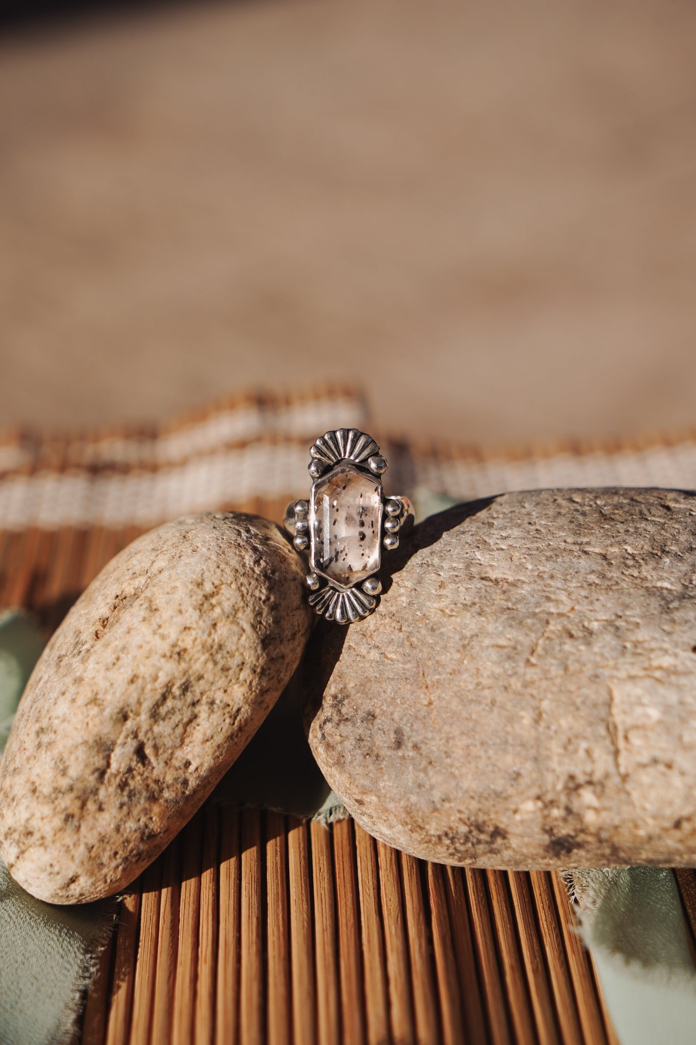 Herkimer Diamond Ring (Size 6.5) - Golden Road Crafted