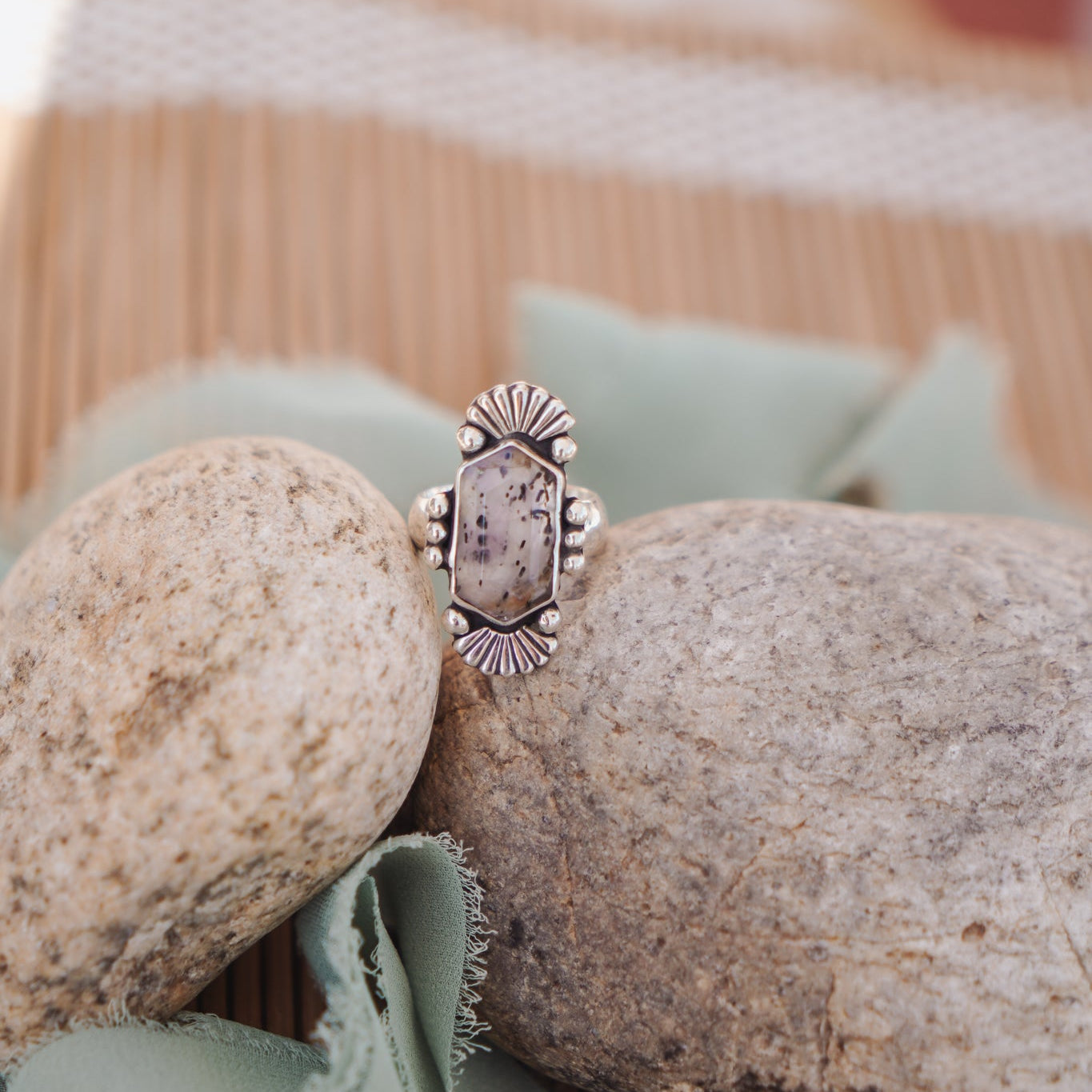Herkimer Diamond Ring (Size 6.5) - Golden Road Crafted