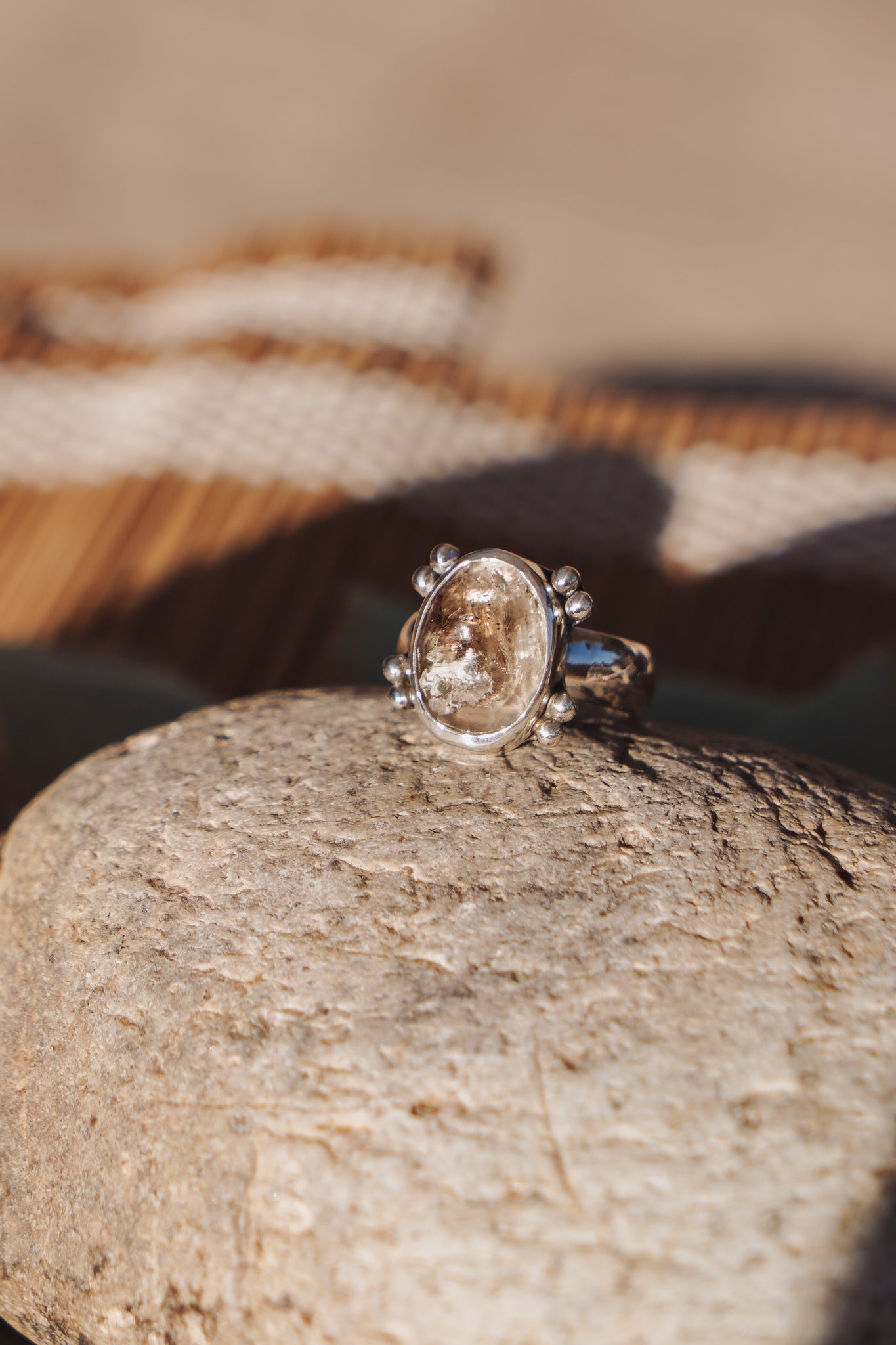 Herkimer Diamond Ring (Size 9) - Golden Road Crafted